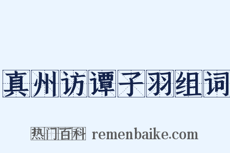 真州访谭子羽组词是什么意思的图片